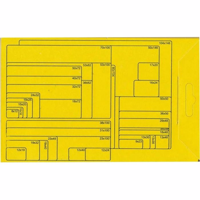 STEF-LABEL AuTOKOLLITES LEuKES ETIKETES n.8 19X32mm