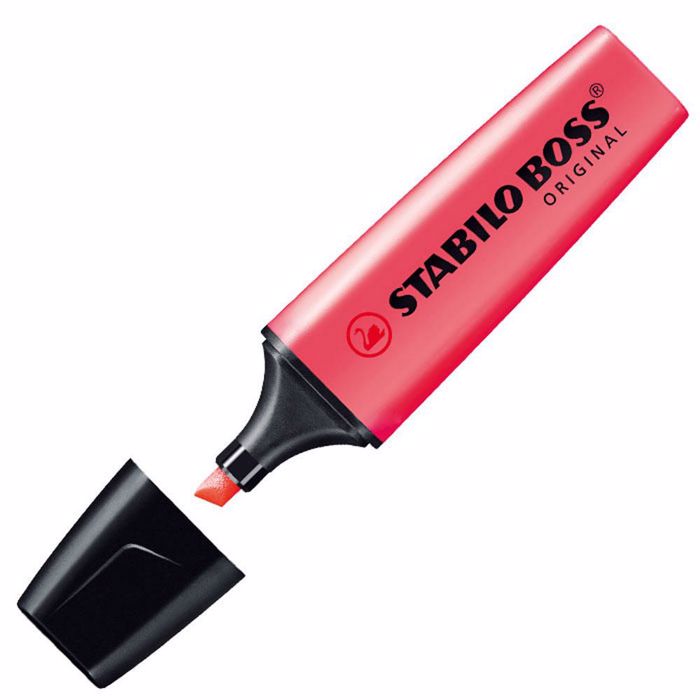 uPOGAMMISTIS STABILO BOSS FLUO KOKKINO