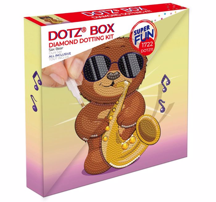 DIAMOND DOTZ KAMBADAKI 22*22CM SAX BEAR