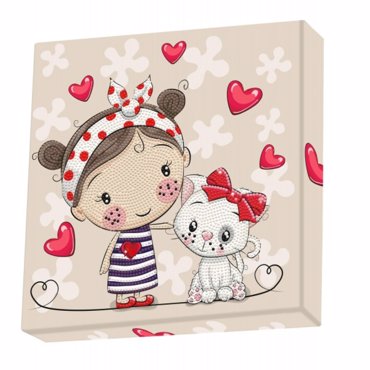 DIAMOND DOTZ ΚΑΜΒΑΔΑΚΙ 28*28CM GOOD FRIENDS