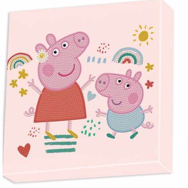 DIAMOND DOTZ ΚΑΜΒΑΔΑΚΙ 28*28CM HAPPY DAYS,PEPPA PIG