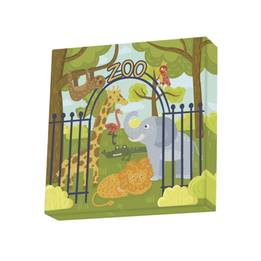 DIAMOND DOTZ ΚΑΜΒΑΔΑΚΙ 28*28CM AT THE ZOO