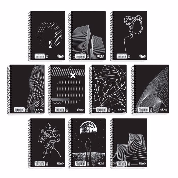 SKAG ΜΠΛΟΚΑΚΙ BLACK & WHITE Α6 60Φ 80GR No9066 SKAG MPLOKAKI BLACK & WHITE A6 60F 80GR No9066