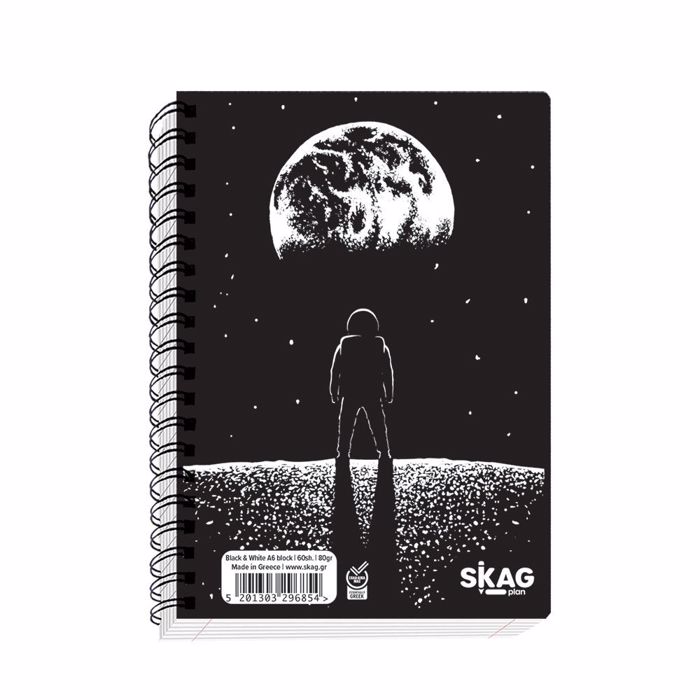 SKAG ΜΠΛΟΚΑΚΙ BLACK & WHITE Α6 60Φ 80GR No9066 SKAG MPLOKAKI BLACK & WHITE A6 60F 80GR No9066