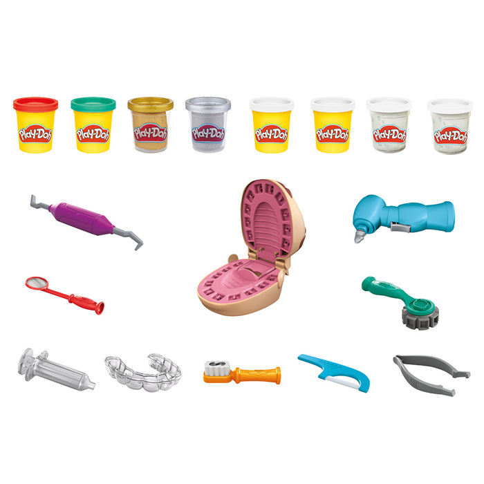 PLAY DOH KATASKEuES ME PLASTELINI- DRILL N FILL DENTIST