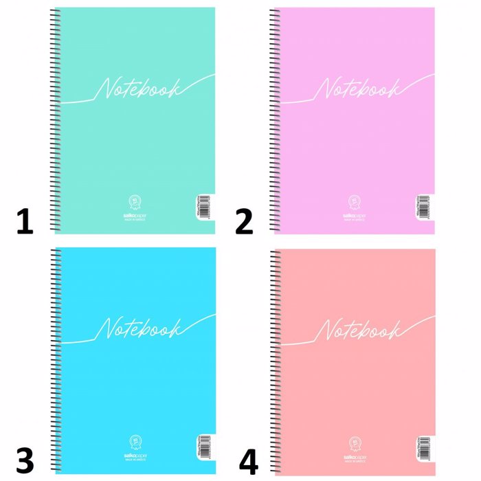 SALKO TETRADIO SPIRAL A4 NOTEBOOK 60f./2th.