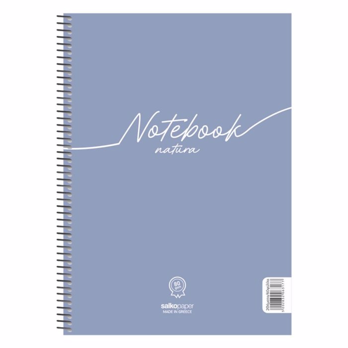 SALKO TETRADIO SPIRAL A4 NOTEBOOK NATURA 120f./4th.