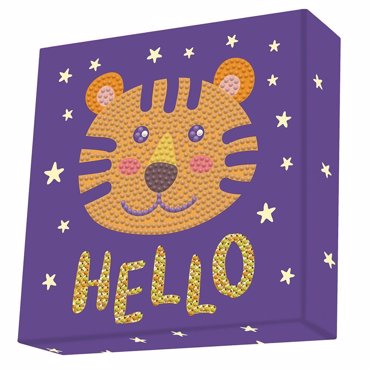 DIAMOND DOTZ ΚΑΜΒΑΔΑΚΙ 15*15CM HELLO TIGER