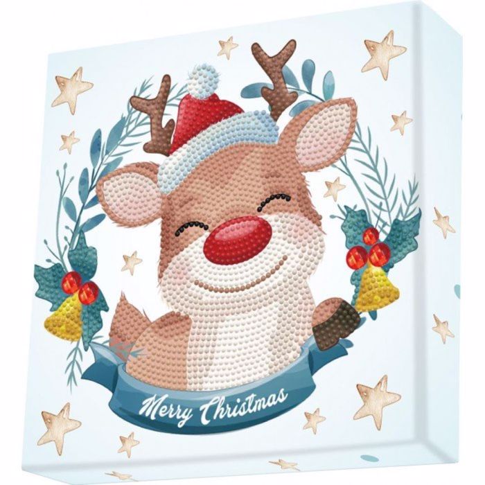DIAMOND DOTZ KAMBADAKI 22*22CM CHRISTMAS TRIO REINDEER