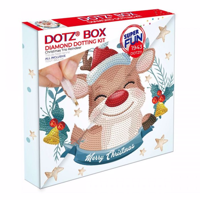 DIAMOND DOTZ KAMBADAKI 22*22CM CHRISTMAS TRIO REINDEER