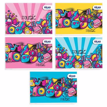 SKAG ΤΕΤΡΑΔΙΑ ΜΟΥΣΙΚΗΣ ΠΛΑΓΙΑ ΦΑΡΔΙΑ ΓΡΑΜ.14X20 40Φ 70ΓΡ