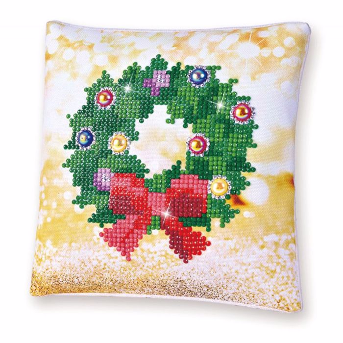 DIAMOND DOTZ MINI PILLOW CHRISTMAS WREATH