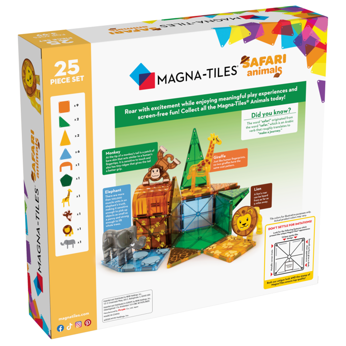 MAGNATILES SAFARI ANIMALS 25 SET
