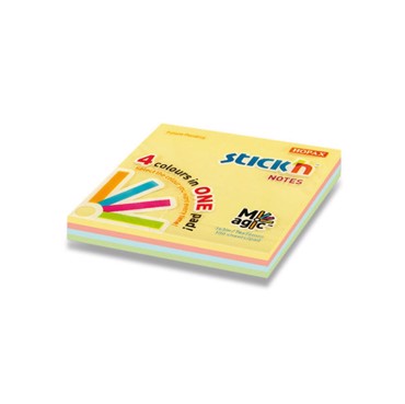 STICK'N NOTES 76mmx76mm 4 ΧΡΩΜΑΤΑ 100φ.