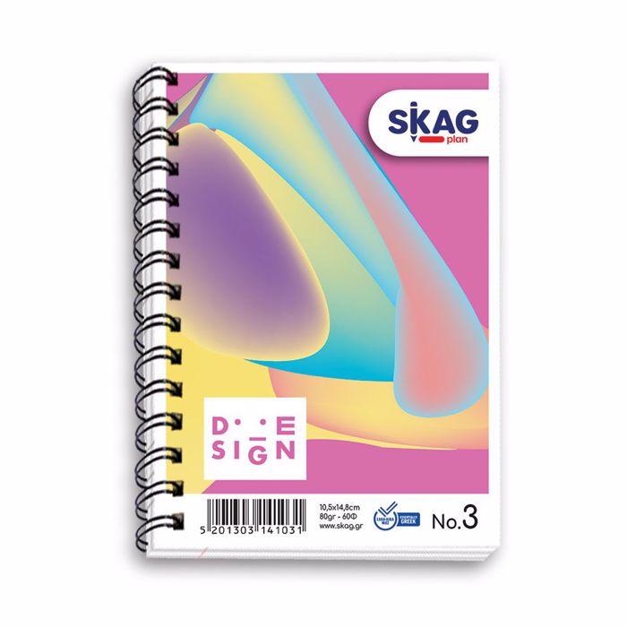 SKAG ΜΠΛΟΚ ΣΠΙΡΑΛ PP (HIGH NOTES) 105x150mm N.3 SKAG MPLOK SPIRAL PP (HIGH NOTES) 105x150mm N.3