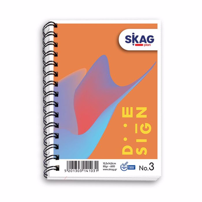 SKAG ΜΠΛΟΚ ΣΠΙΡΑΛ PP (HIGH NOTES) 105x150mm N.3 SKAG MPLOK SPIRAL PP (HIGH NOTES) 105x150mm N.3