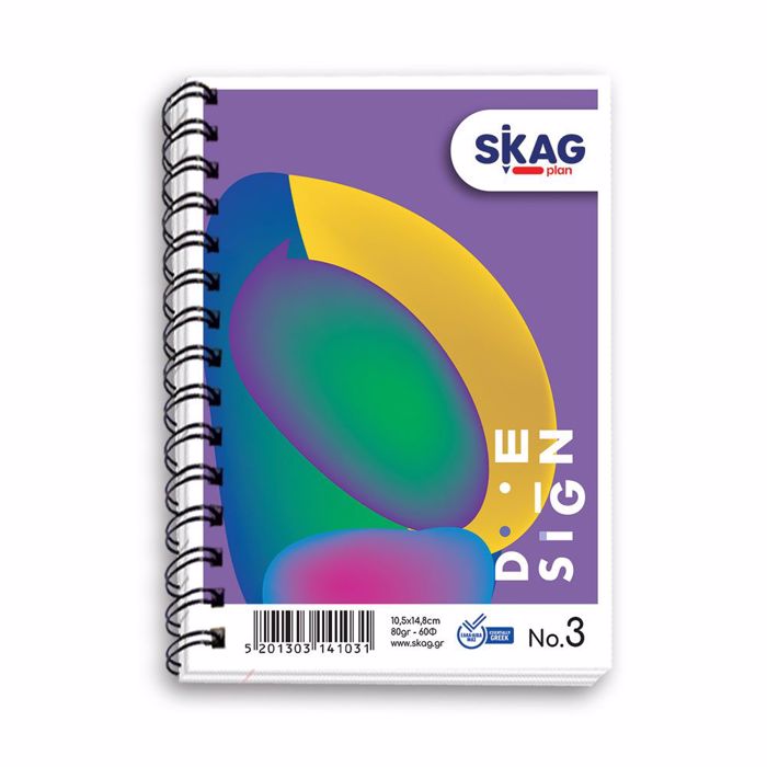 SKAG ΜΠΛΟΚ ΣΠΙΡΑΛ PP (HIGH NOTES) 105x150mm N.3 SKAG MPLOK SPIRAL PP (HIGH NOTES) 105x150mm N.3