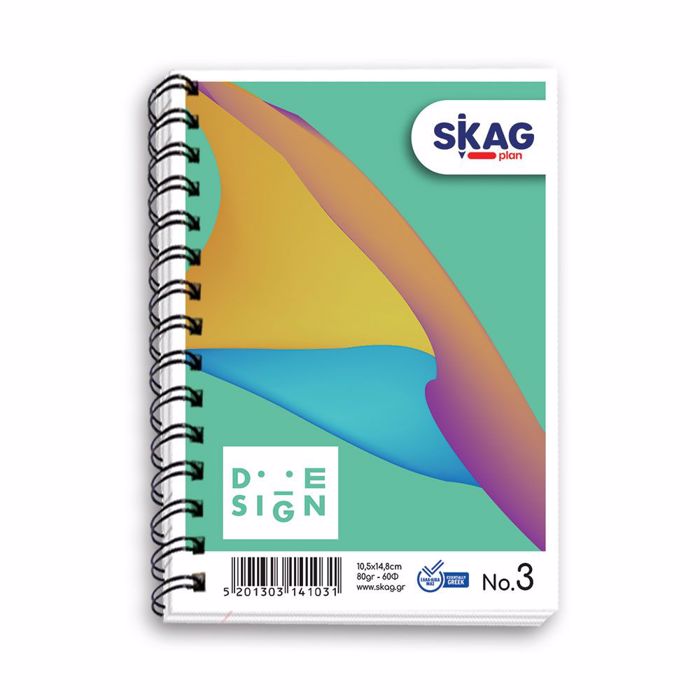 SKAG ΜΠΛΟΚ ΣΠΙΡΑΛ PP (HIGH NOTES) 105x150mm N.3 SKAG MPLOK SPIRAL PP (HIGH NOTES) 105x150mm N.3