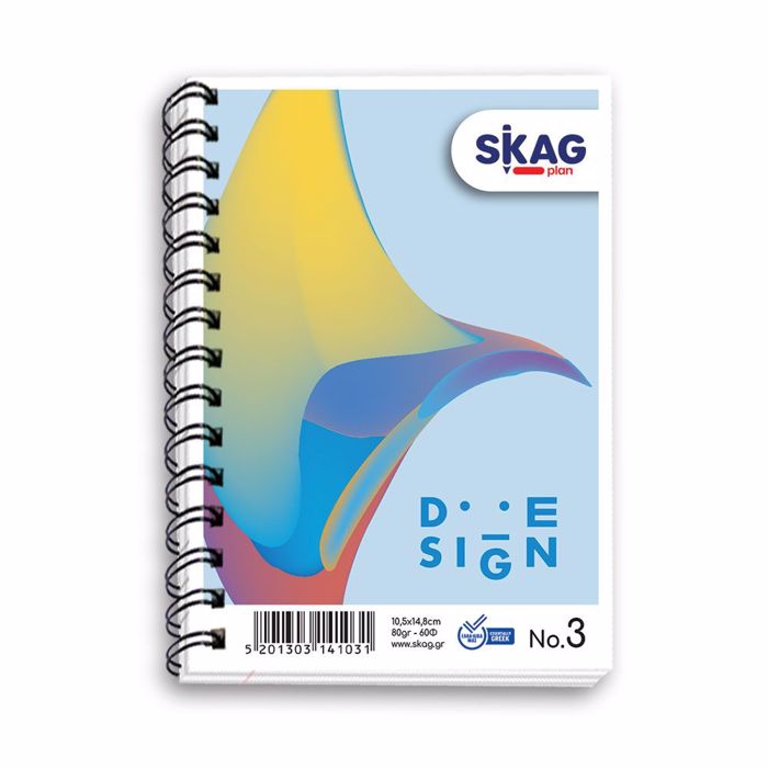 SKAG ΜΠΛΟΚ ΣΠΙΡΑΛ PP (HIGH NOTES) 105x150mm N.3 SKAG MPLOK SPIRAL PP (HIGH NOTES) 105x150mm N.3