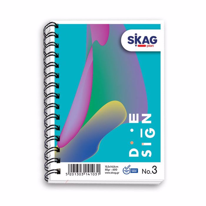 SKAG ΜΠΛΟΚ ΣΠΙΡΑΛ PP (HIGH NOTES) 105x150mm N.3 SKAG MPLOK SPIRAL PP (HIGH NOTES) 105x150mm N.3