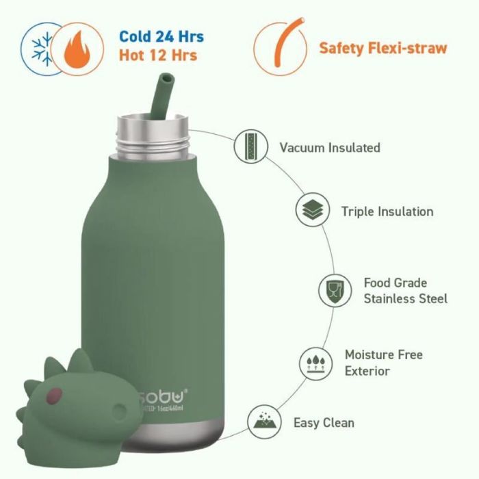 MPOuKALI ThERMOS ASOBU 460ml BESTIES DINOSAUR