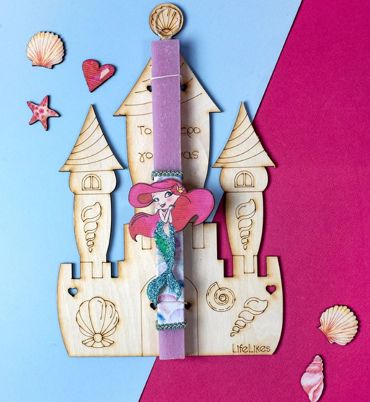 LIFELIKES ΛΑΜΠΑΔΑ ΠΛΑΚΕ ΜΕ ΞΥΛΙΝΟ ΤΑΜΠΛΟ- ΓΟΡΓΟΝΑ