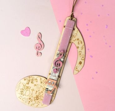 LIFELIKES ΛΑΜΠΑΔΑ ΠΛΑΚΕ ΜΕ ΞΥΛΙΝΟ ΤΑΜΠΛΟ- ΝΟΤΑ ΡΟΖ