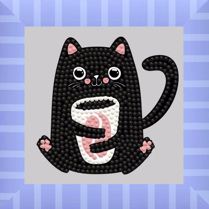 DIAMOND DOTZ KADRAKI COFFEE BEAN KITTEN