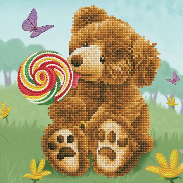 DIAMOND DOTZ HONEY POT BEAR LOLLY POP LICK