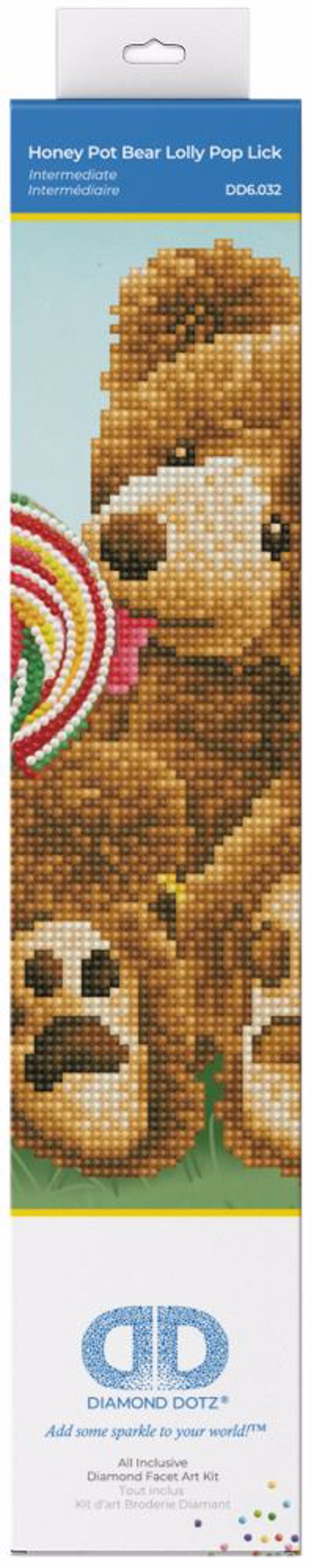 DIAMOND DOTZ HONEY POT BEAR LOLLY POP LICK