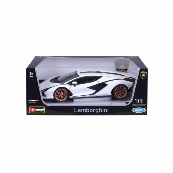 BURAGO 1/18 PLUS LAMBORGHINI SIAN FKP 37 WHITE