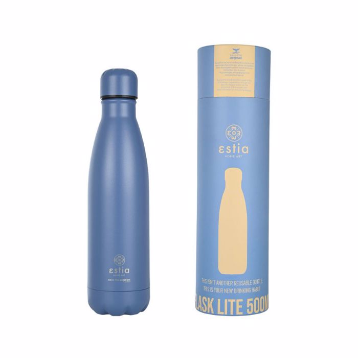 ThERMOS FLASK LITE SAVE THE AEGEAN 500ml DENIM BLUE