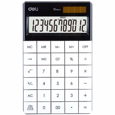 DELI ΑΡΙΘΜΟΜΗΧΑΝΗ 12ψ. 16.5*10.3*1.5cm TOUCH ΛΕΥΚΗ