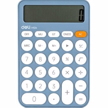 DELI ΑΡΙΘΜΟΜΗΧΑΝΗ 12ψ. 15.8x10.5cm ΜΠΛΕ ΠΑΣΤΕΛ