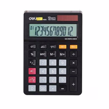 DELI ΑΡΙΘΜΟΜΗΧΑΝΗ 12ψ. 14.9*10.4*2.6cm SMART ΜΑΥΡΗ