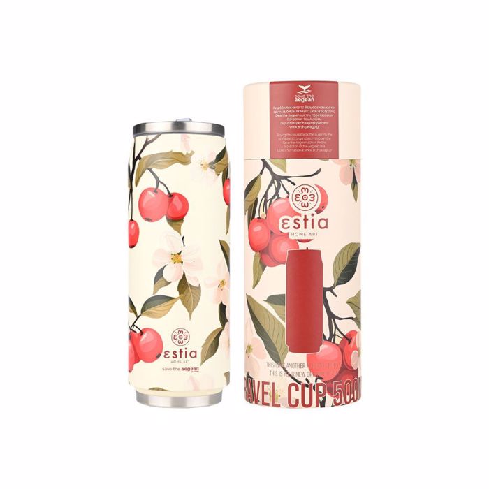 ESTIA ThERMOS TRAVEL CUP SAVE THE AEGEAN 500ml SAKURA WHISPER