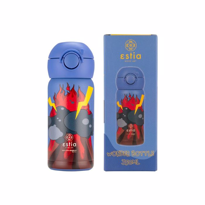 ESTIA ThERMOS PAIDIKO WONDER BOTTLE SAVE THE AEGEAN 350ml LAVA SPLASH