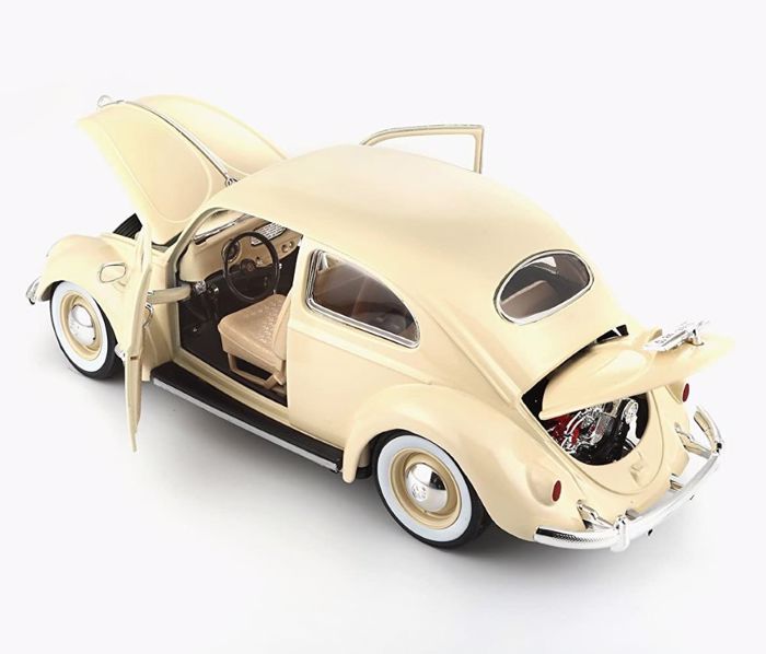 BURAGO 1/18 VOLKSWAGEN KAFER-BEETLE 1955 BEIGE