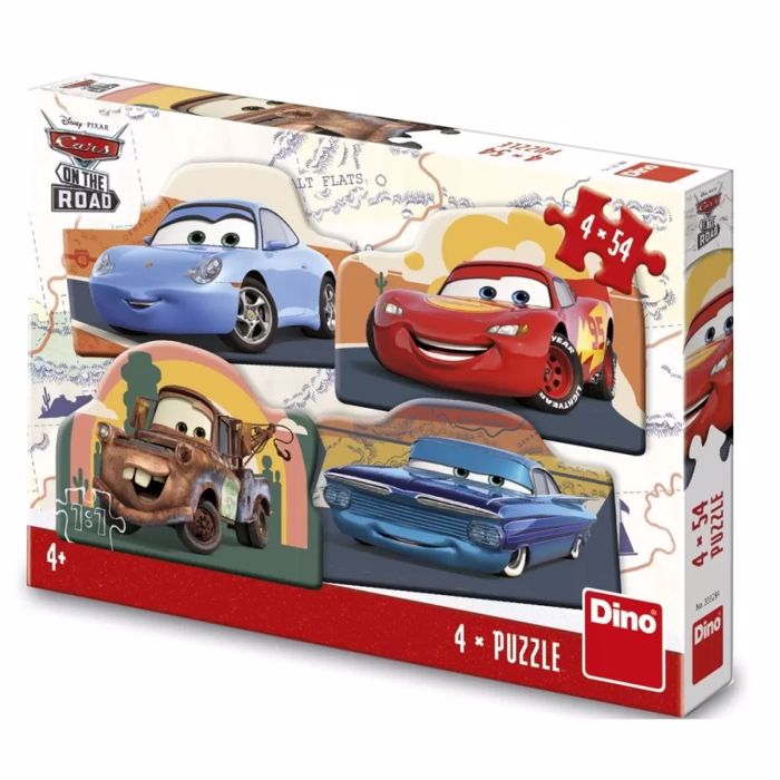 DINO PUZZLE CARS 4*54TEM