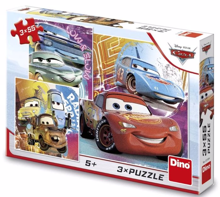 DINO PUZZLE CARS 3*55TEM