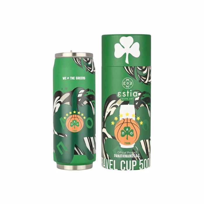 ThERMOS TRAVEL CUP PANATHINAIKOS BC EDITION WE THE GREENS 500ml