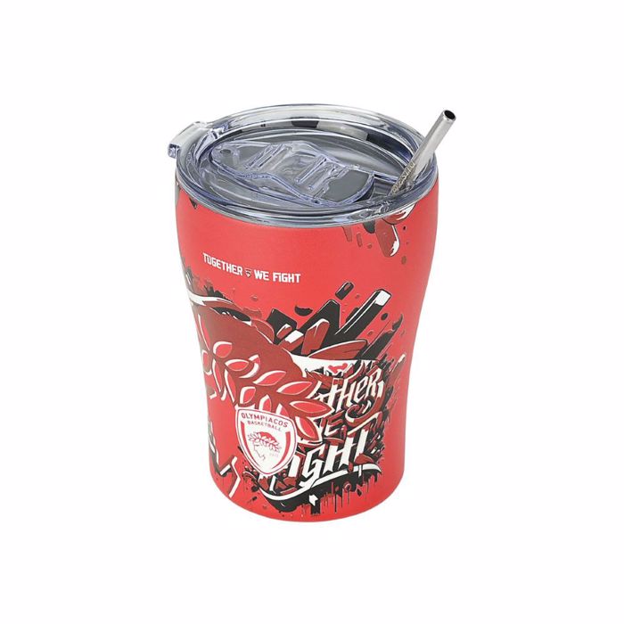 ESTIA ThERMOS COFFEE MUG OLYMPIACOS BC EDITION TOGETHER WE FIGHT 350ml