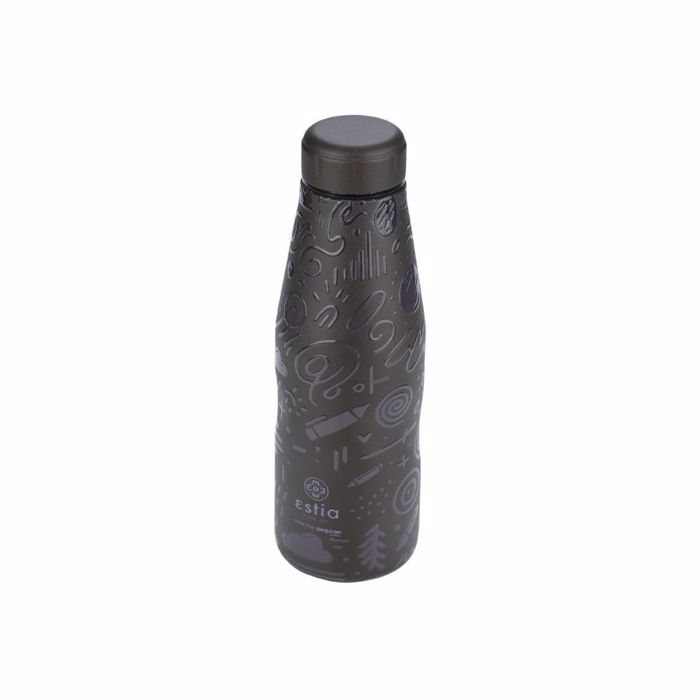 ESTIA ThERMOS TRAVEL FLASK SAVE THE AEGEAN 500ml NOIR ECHO