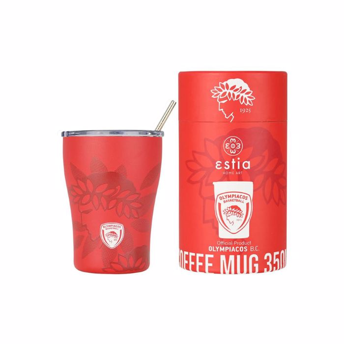 ESTIA ThERMOS COFFEE MUG OLYMPIACOS BC EDITION 350ml