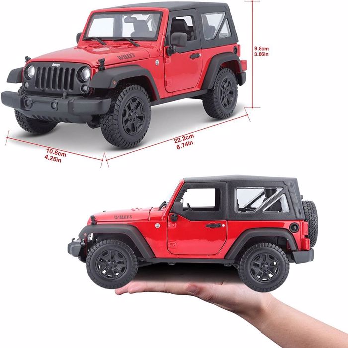 MAISTO 1/18 2014 JEEP WRANGLER RED