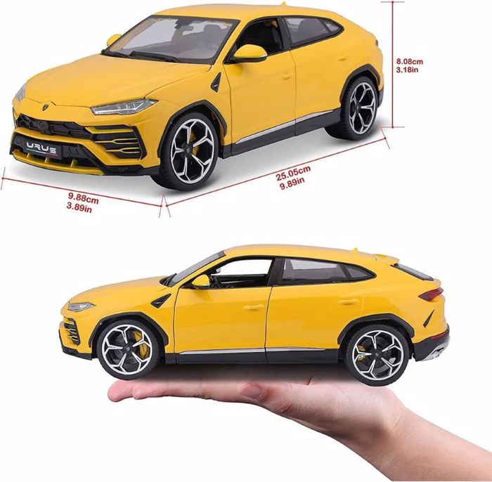 BURAGO 1/18 LAMBORGHINI URUS YELLOW