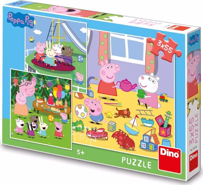 DINO PUZZLE PEPPA PIG 3*55TMX