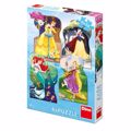 DINO PUZZLE PRINCESSES 4*54TEM