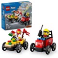 60458 LEGO PIZZA VS FIRE TRUCK RACE CAR PACK 70pcs