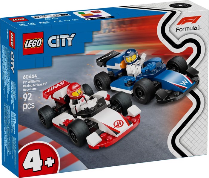 60464 LEGO F1 WILLIAMS RACING & HAAS F1 RACE CARS 92pcs